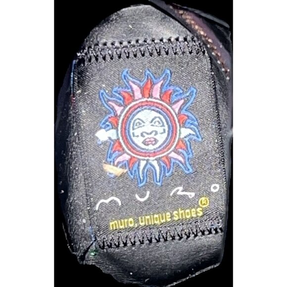 Muro Womens 5.5 Black Leather Boots Equestrian High Top Stacked Heel Motorcycle - Picture 5 of 16